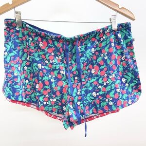 Jane and Bleecker Blue Floral Women's Pajama Shorts